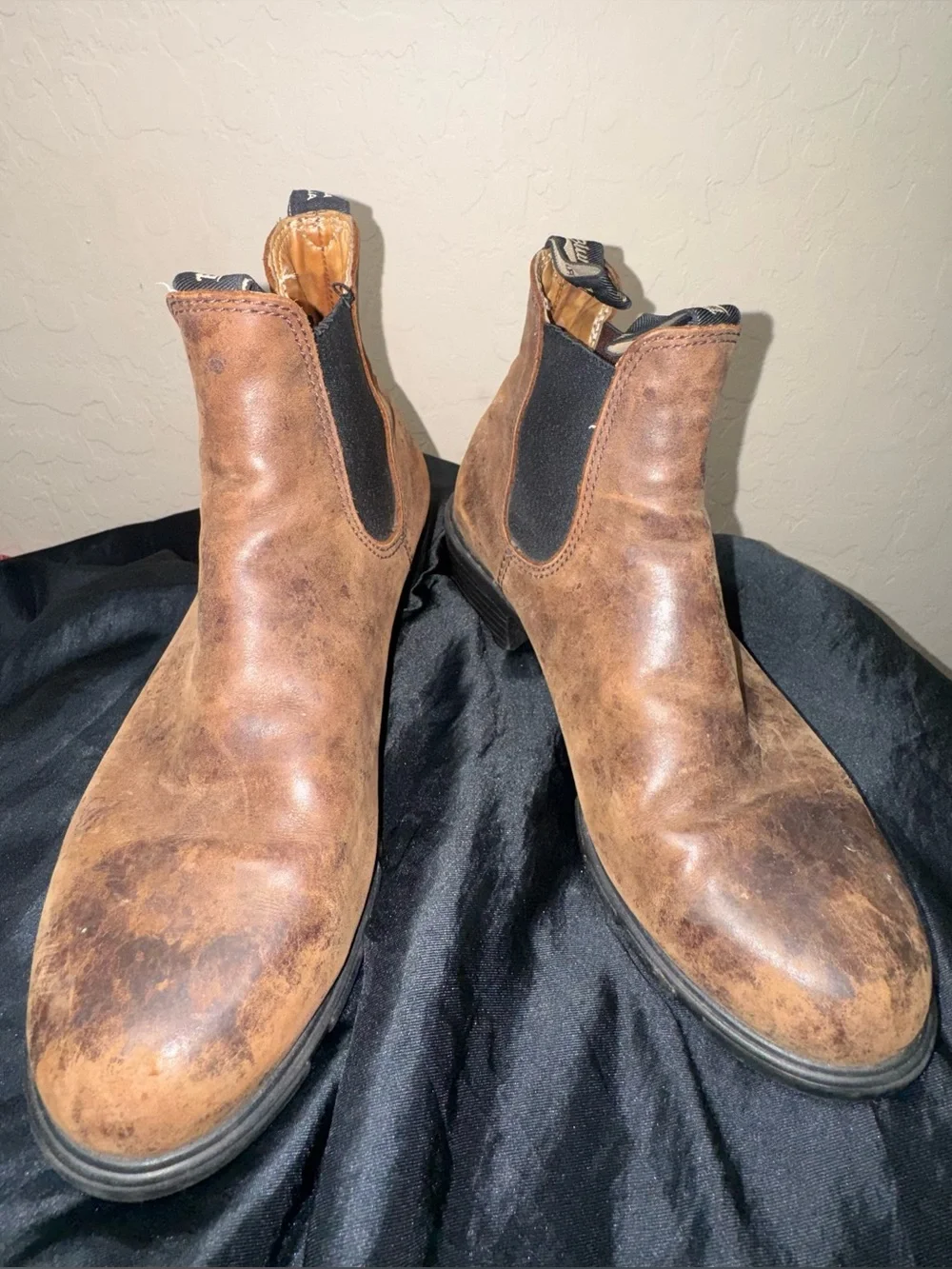 Blundstone 500 Brown Leather Chelsea Boots US 8.5 EU 38.5 Distressed Workwear